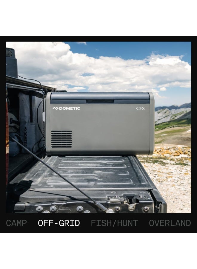 دوميتك دومتيك CFX5 75DZ – صندوق تبريد كهربائي مزدوج المناطق بسعة 75 لتر – تحكم عبر التطبيق – يعمل على 12/24 فولت و110/240 فولت – صندوق تبريد ضاغط للسيارة والتخييم والمنازل المتنقلة أو القوارب - Image 3